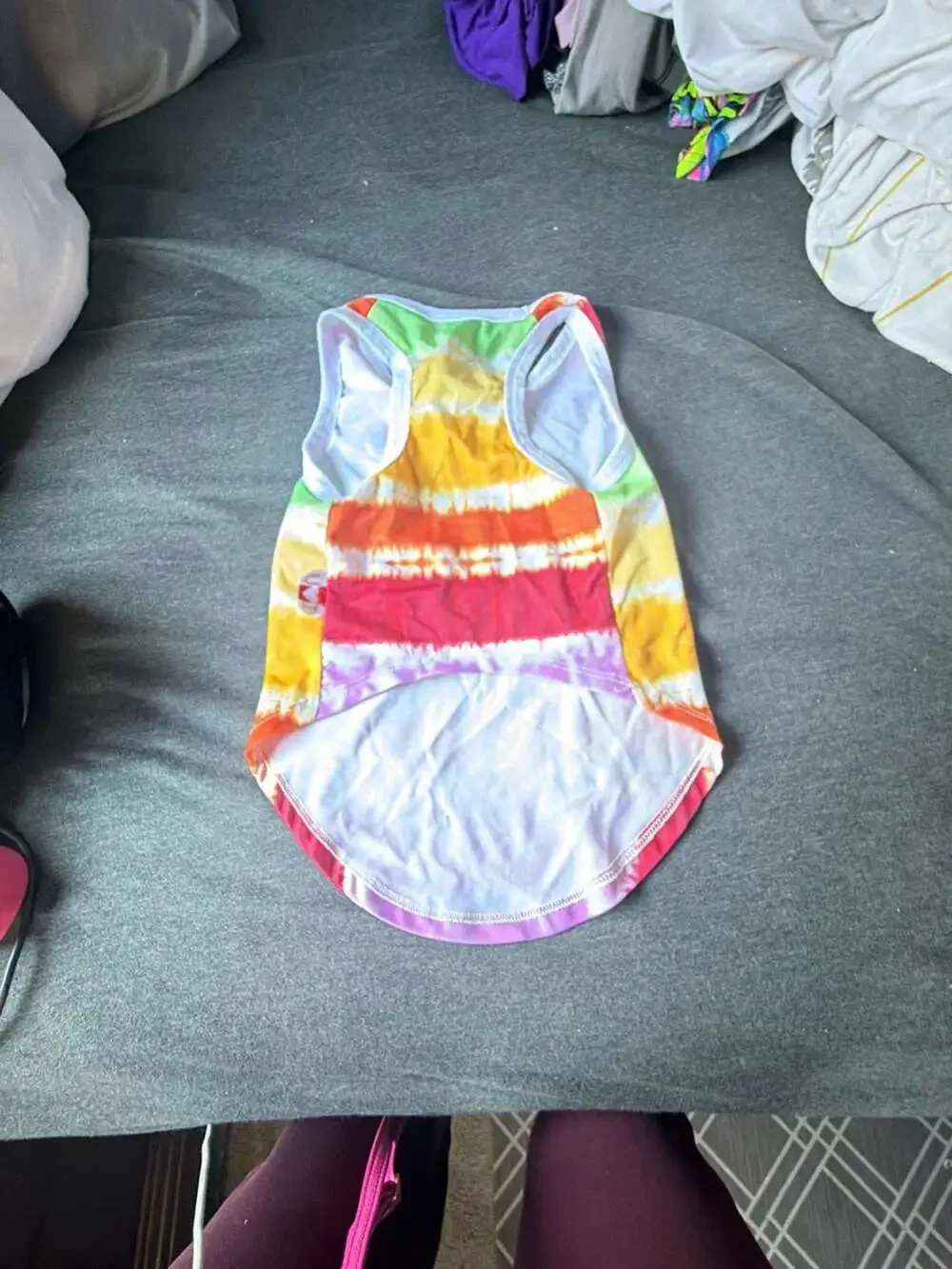 I Heart Dogs 'Suns Out Tongues Out' Tie-Dye Dog Tank Top
